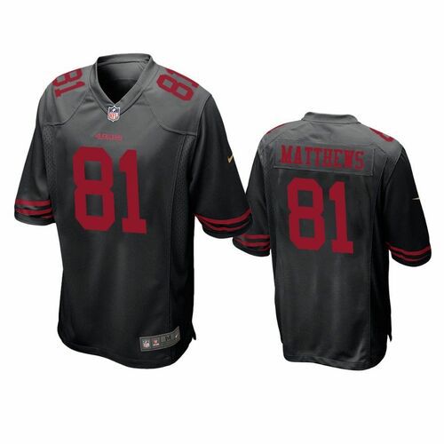 Men San Francisco 49ers #81 Jordan Matthews Nike Black Game Player NFL Jersey->san francisco 49ers->NFL Jersey